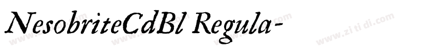 NesobriteCdBl Regula字体转换